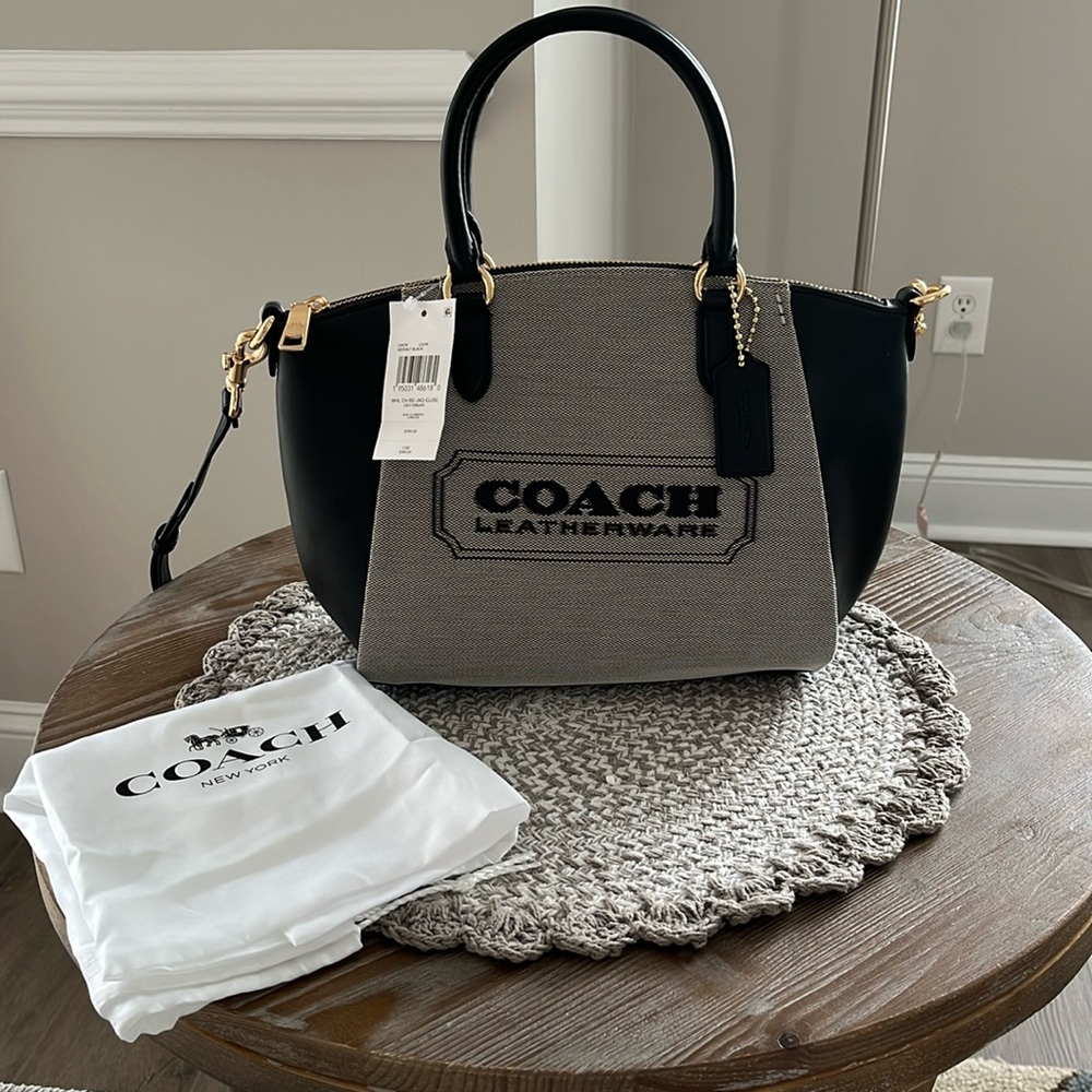 NWT Coach Elise Satchel in Jacquard